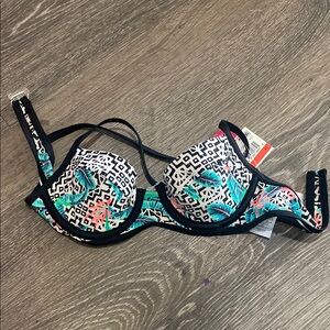 Hula Honey Push Up Bikini Top Swimsuit Separates XS New 4/25